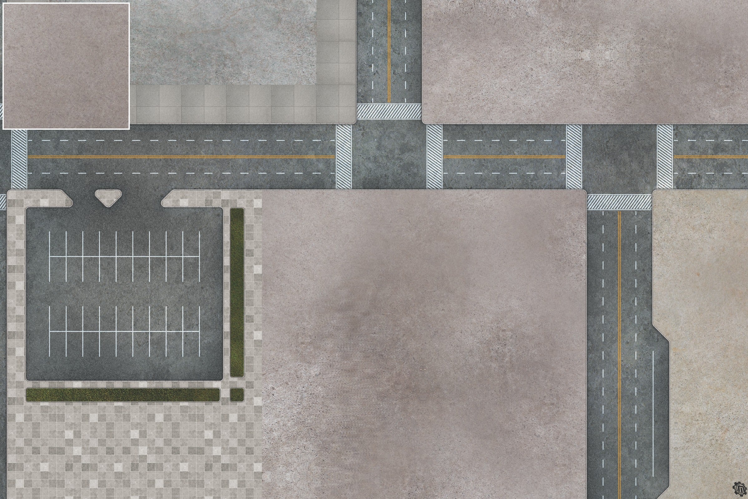 Mats by Mars: Streets of Justice B Tabletop Wargaming Play Mat