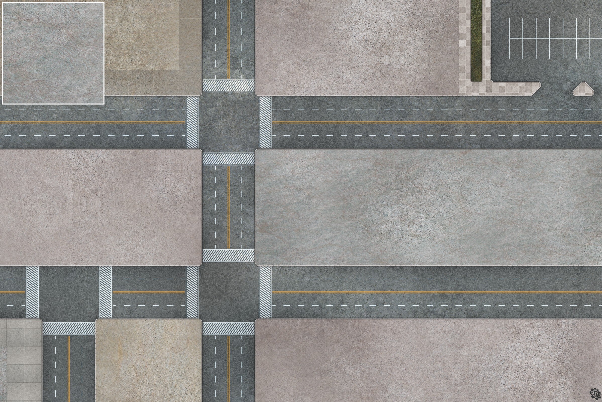 Mats by Mars: Streets of Justice C Tabletop Wargaming Play Mat