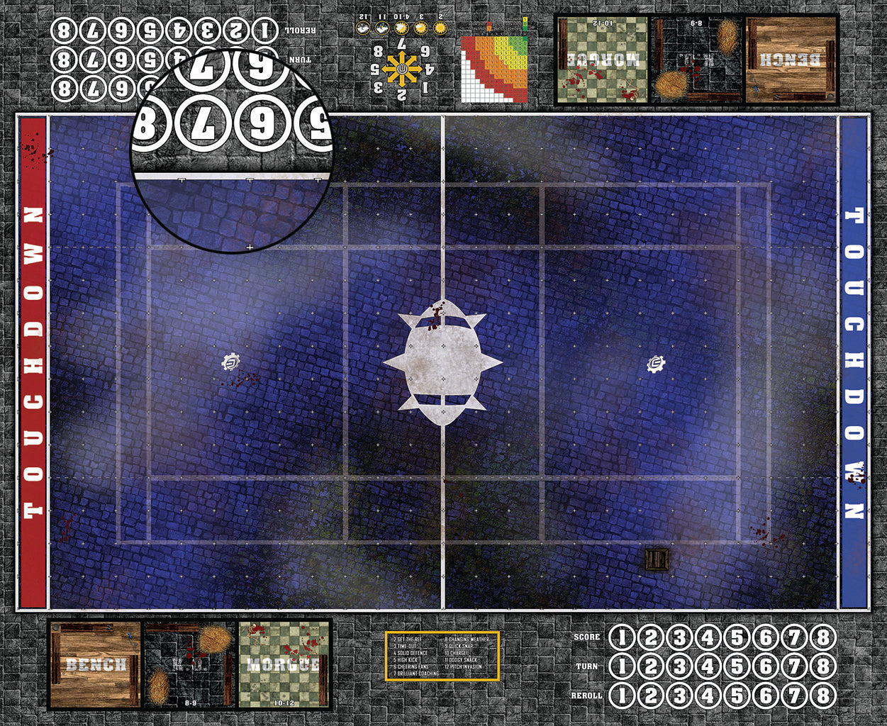 Custom Fantasy Football Play Mat / Dual Pitch 11s and 7s from Mats by Mars