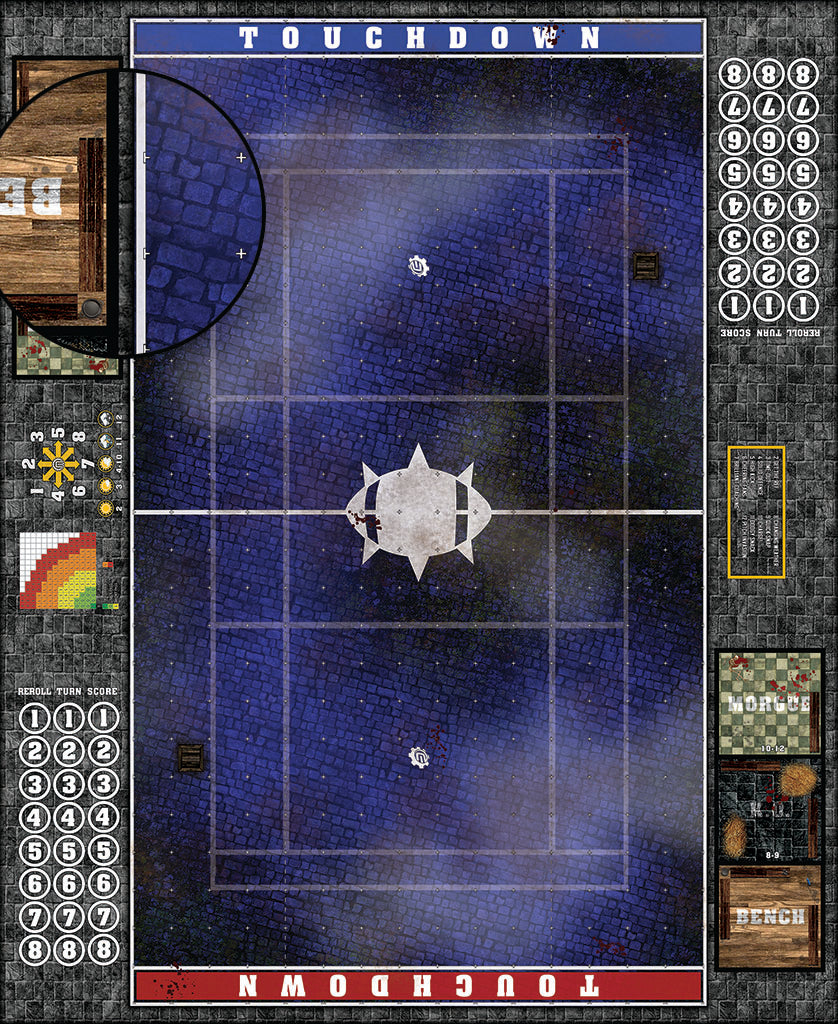 Custom Fantasy Football Play Mat / Dual Pitch 11s and 7s from Mats by Mars