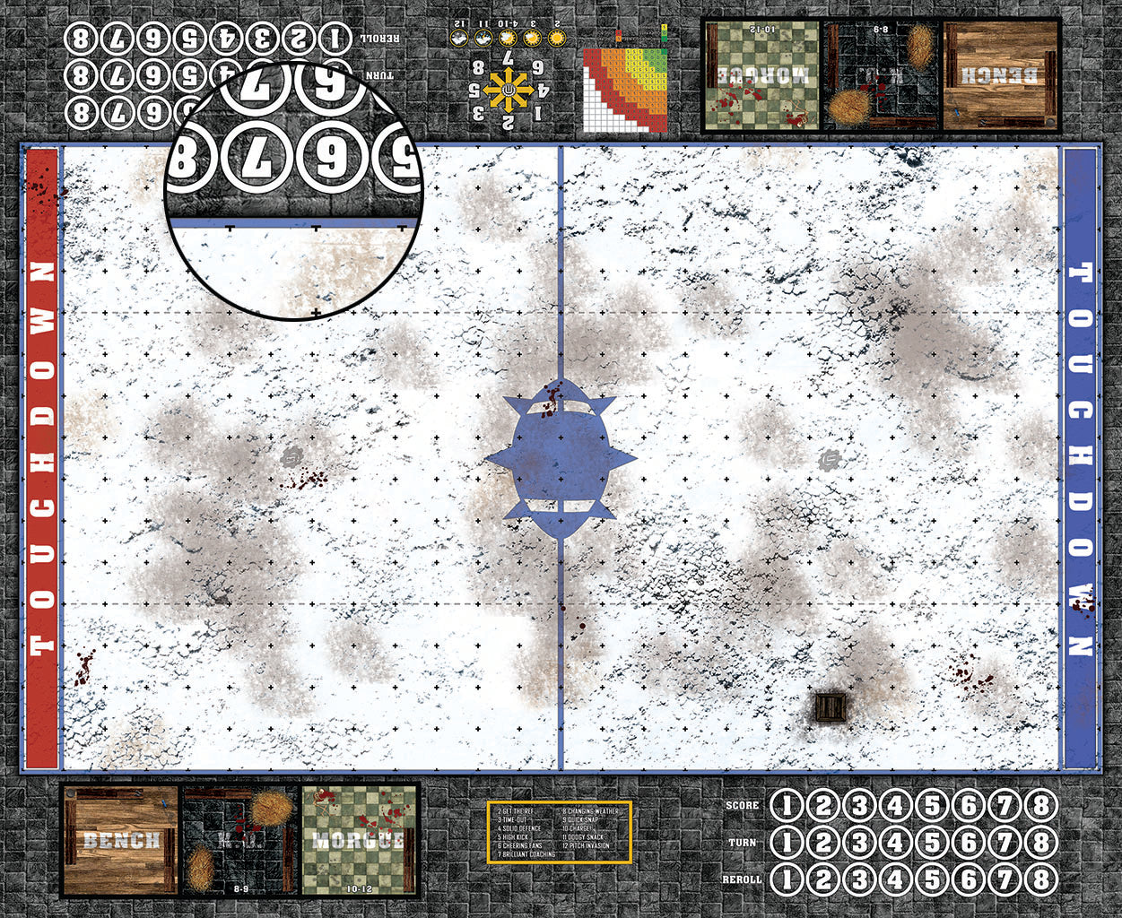 Mats by Mars: Winter's Wrath v1.0 Fantasy Football Play Mat / Pitch