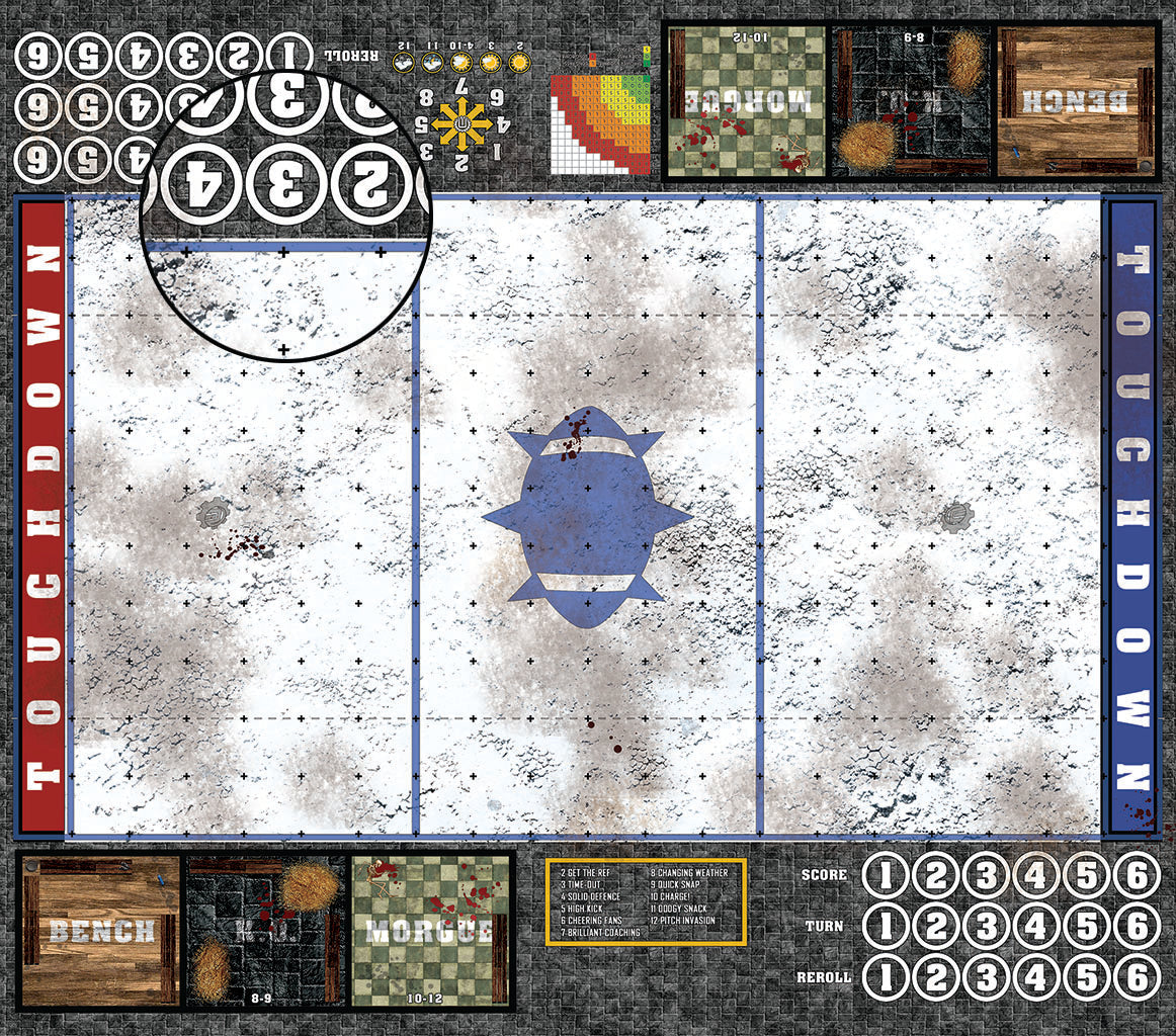 Mats by Mars: Winter's Wrath v1.0 Fantasy Football Play Mat / Pitch