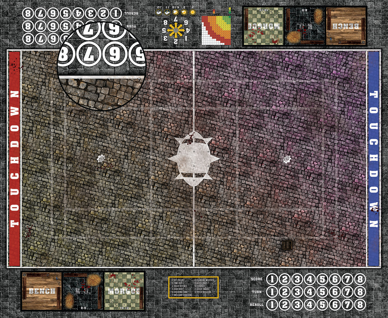 Custom Fantasy Football Play Mat / Dual Pitch 11s and 7s from Mats by Mars