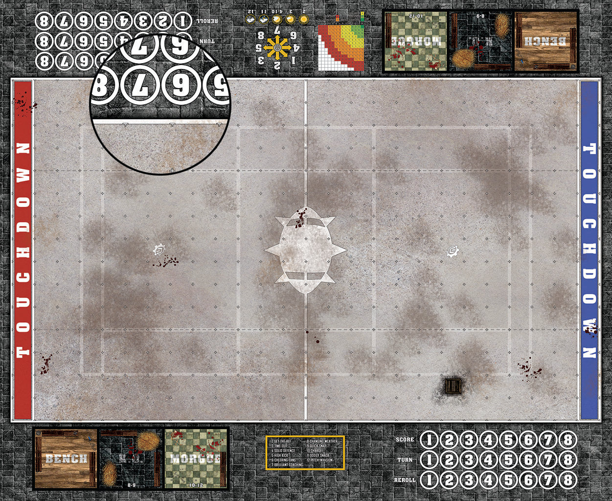 Custom Fantasy Football Play Mat / Dual Pitch 11s and 7s from Mats by Mars