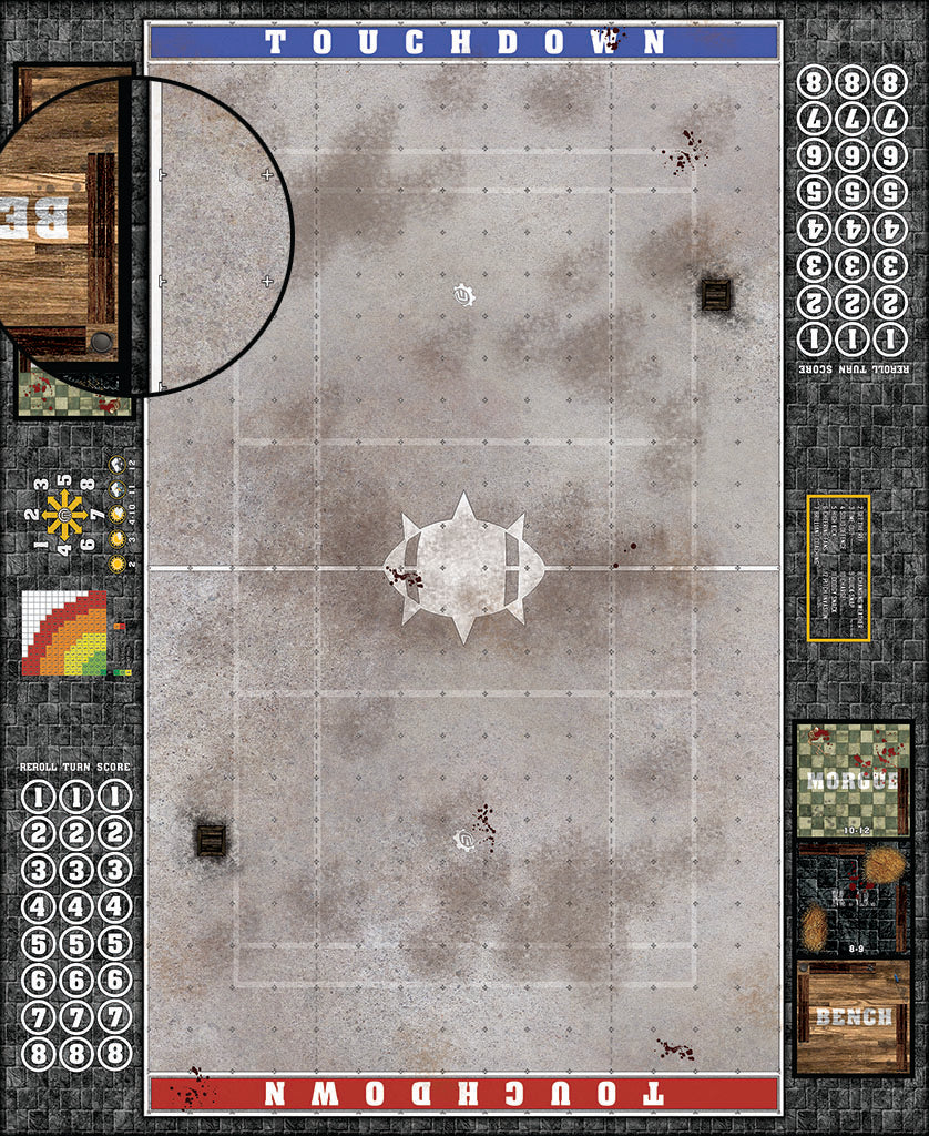 Custom Fantasy Football Play Mat / Dual Pitch 11s and 7s from Mats by Mars