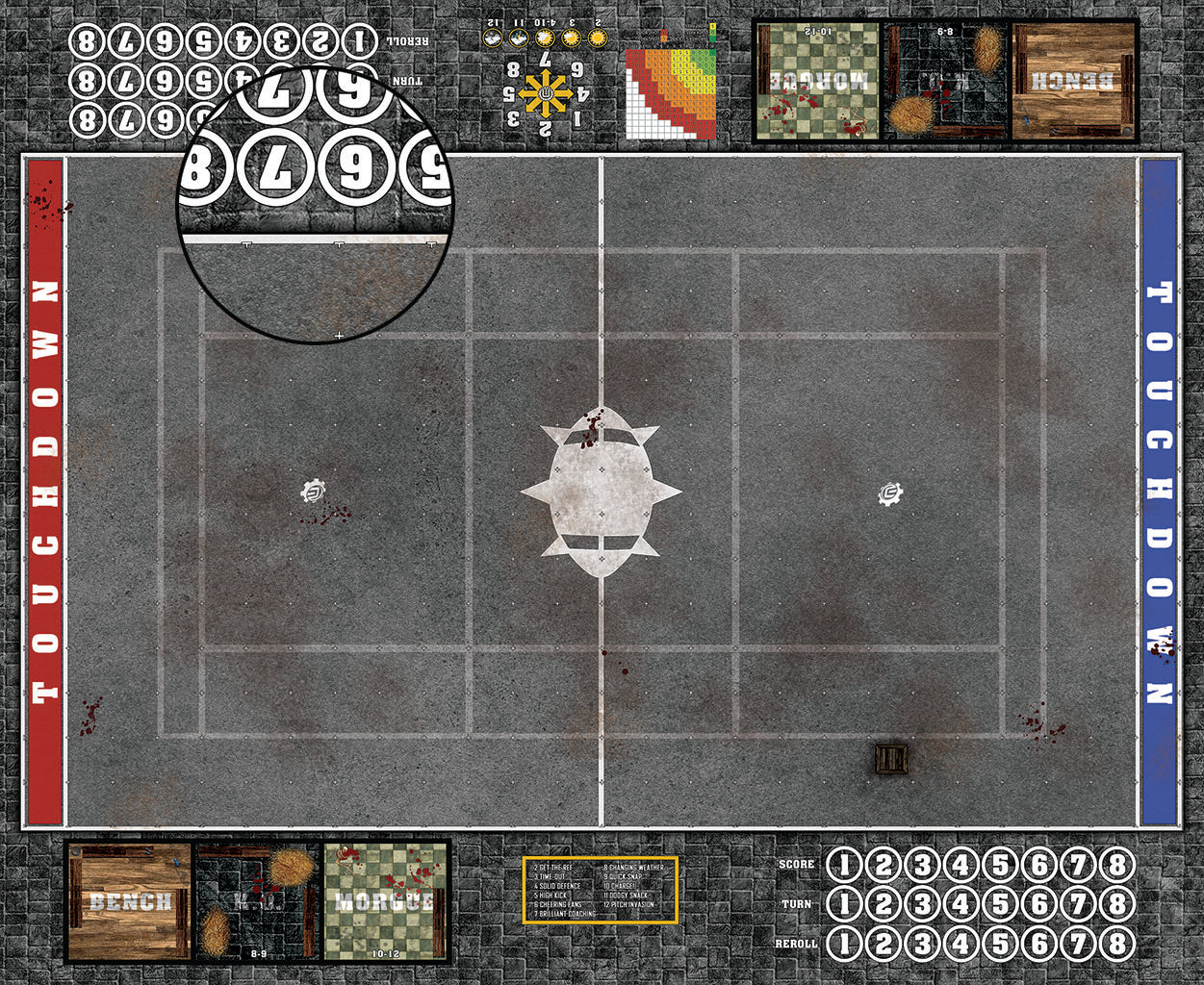 Custom Fantasy Football Play Mat / Dual Pitch 11s and 7s from Mats by Mars