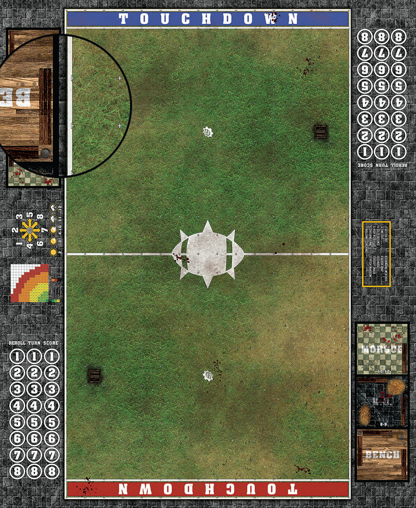 Mats by Mars: Grassy Spring Fantasy Football Play Mat / Pitch