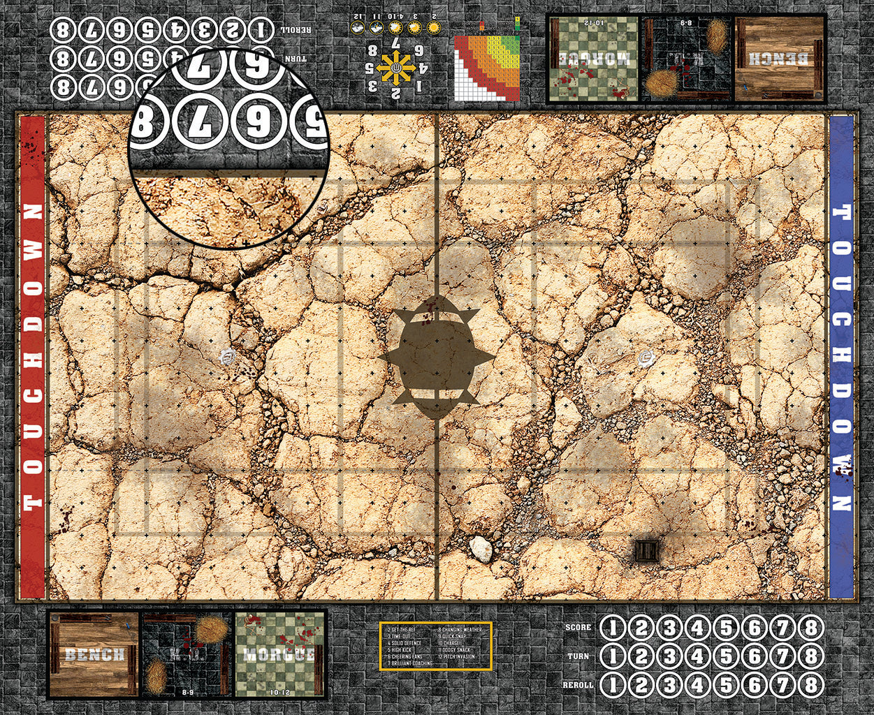 Mats by Mars: Desert Fantasy Football Play Mat / Pitch