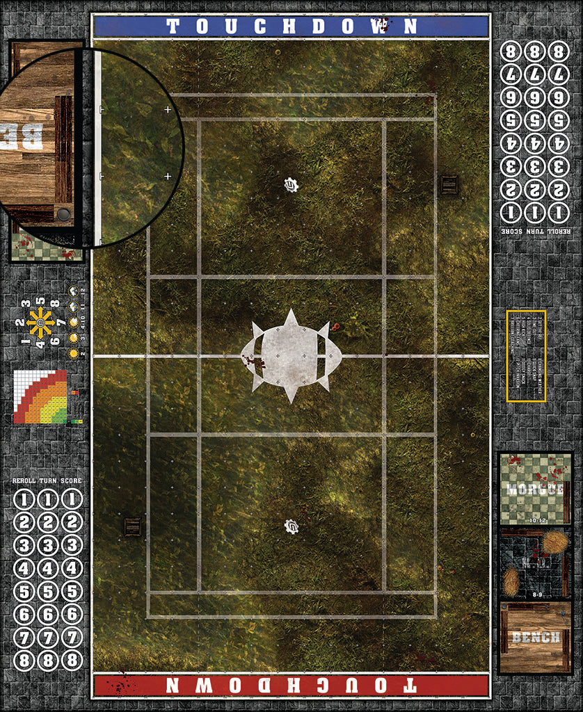 Custom Fantasy Football Play Mat / Dual Pitch 11s and 7s from Mats by Mars