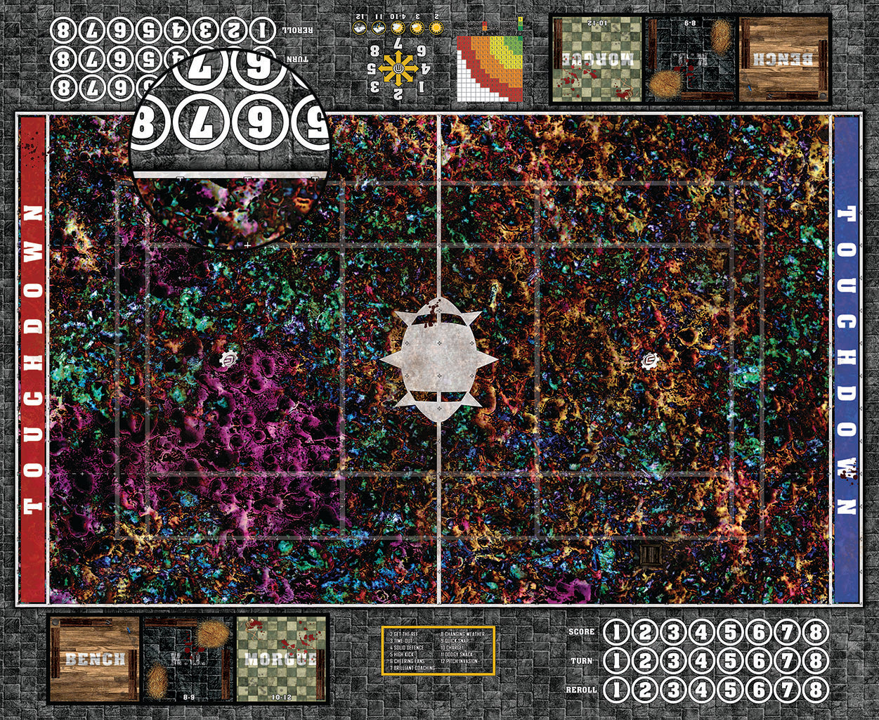 Custom Fantasy Football Play Mat / Dual Pitch 11s and 7s from Mats by Mars