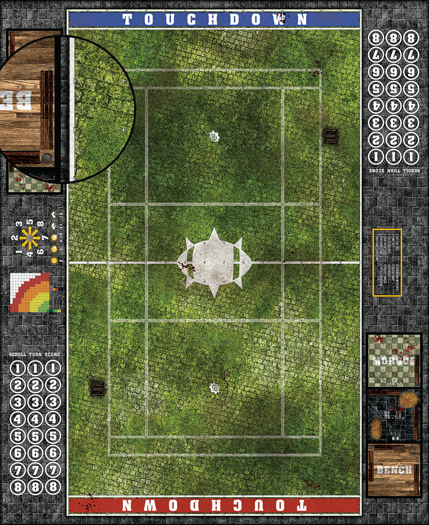 Mats by Mars: Overgrown Cobbles Fantasy Football Play Mat / Pitch