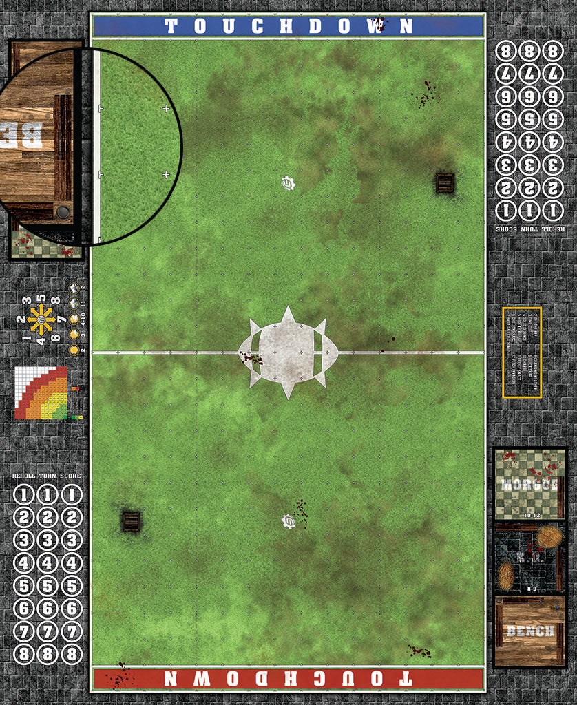 Mats by Mars: Verdant Field Fantasy Football Play Mat / Pitch