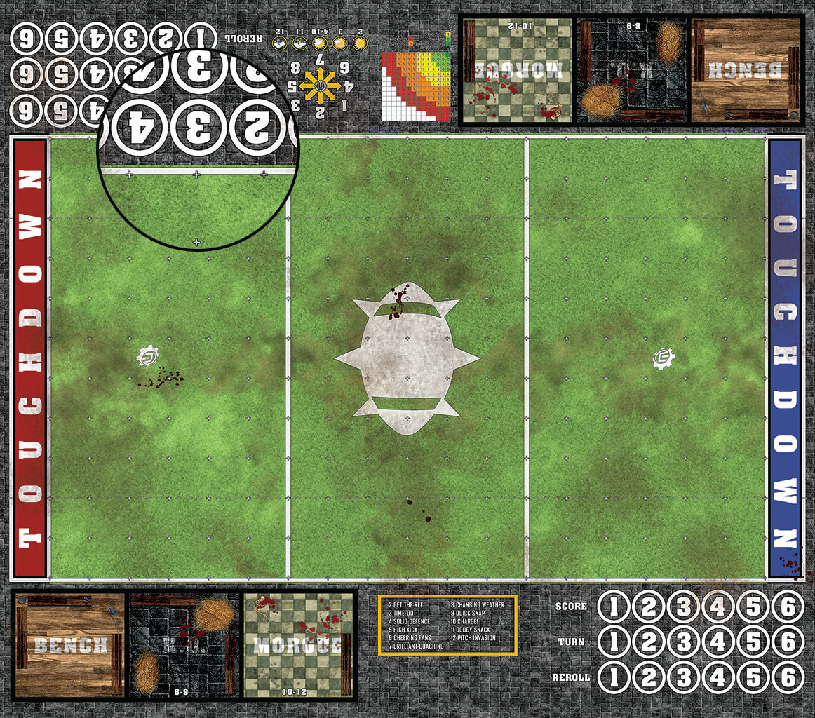 Mats by Mars: Verdant Field Fantasy Football Play Mat / Pitch