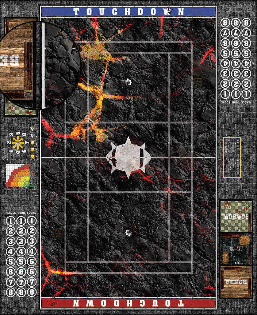 Custom Fantasy Football Play Mat / Dual Pitch 11s and 7s from Mats by Mars