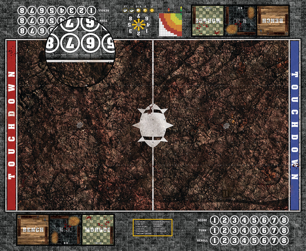 Mats by Mars: Shattered Soil Fantasy Football Play Mat / Pitch