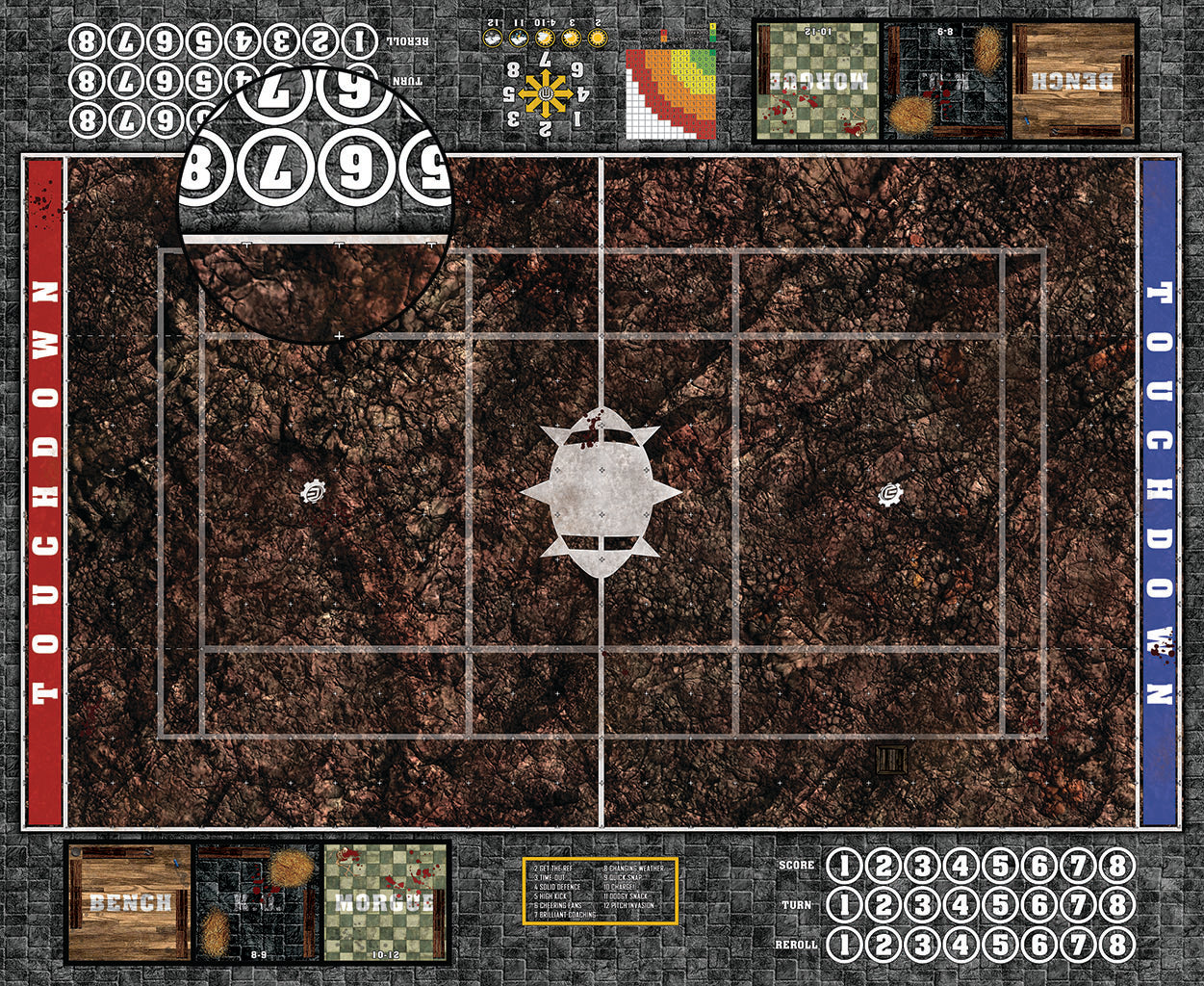 Mats by Mars: Shattered Soil Fantasy Football Play Mat / Pitch