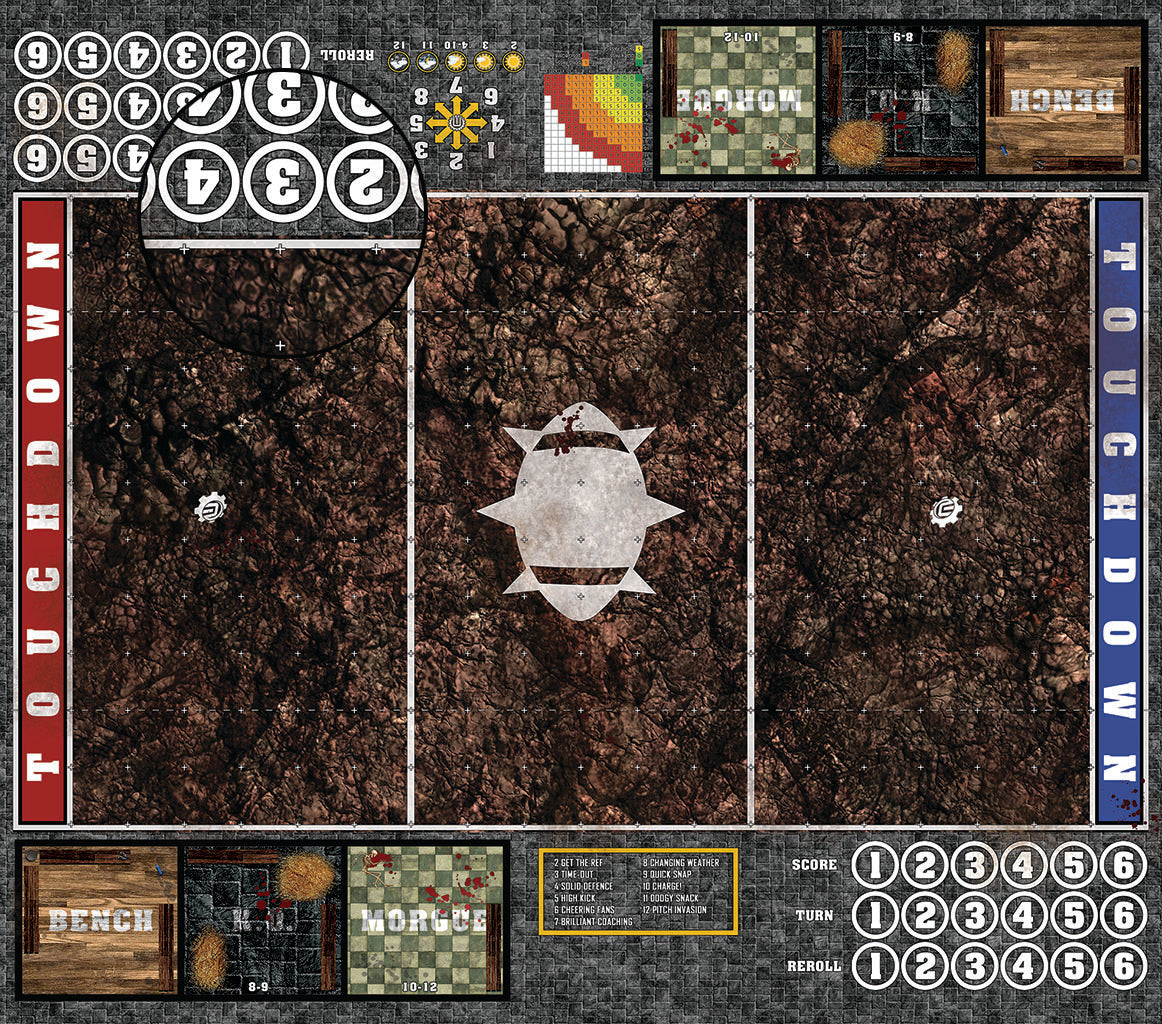 Mats by Mars: Shattered Soil Fantasy Football Play Mat / Pitch