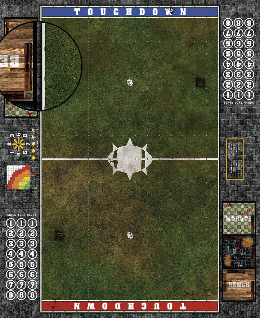 Mats by Mars: Green Meadow Fantasy Football Play Mat / Pitch