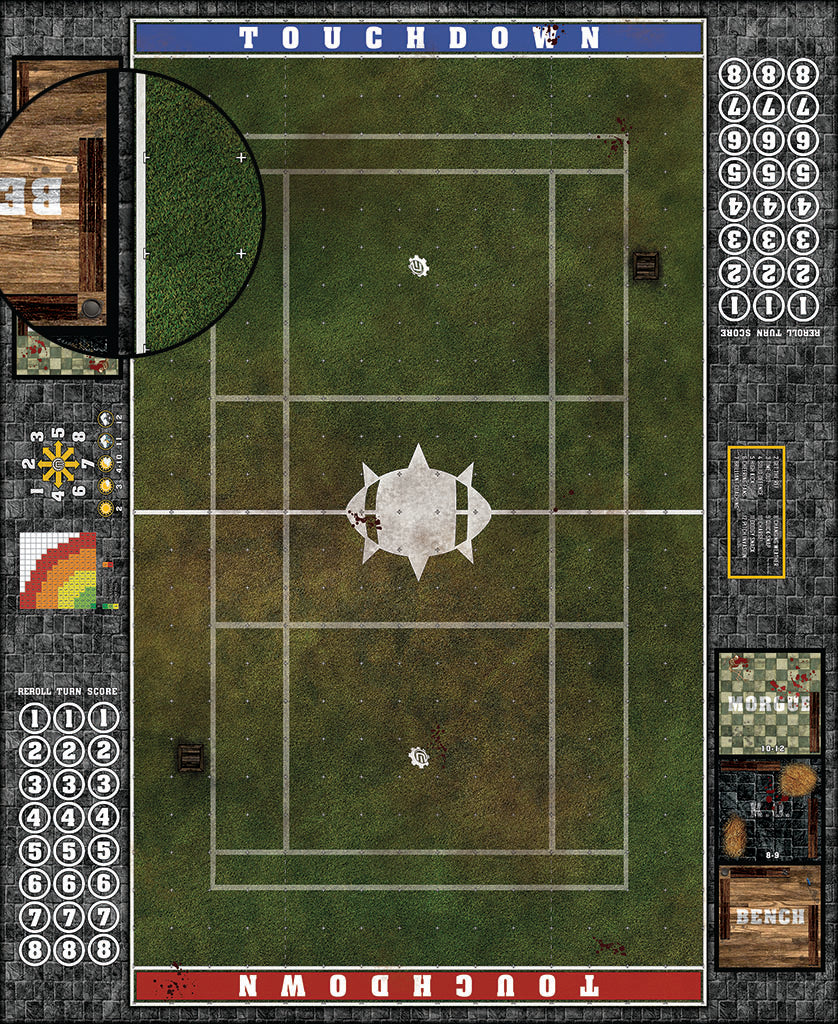 Mats by Mars: Green Meadow Fantasy Football Play Mat / Pitch