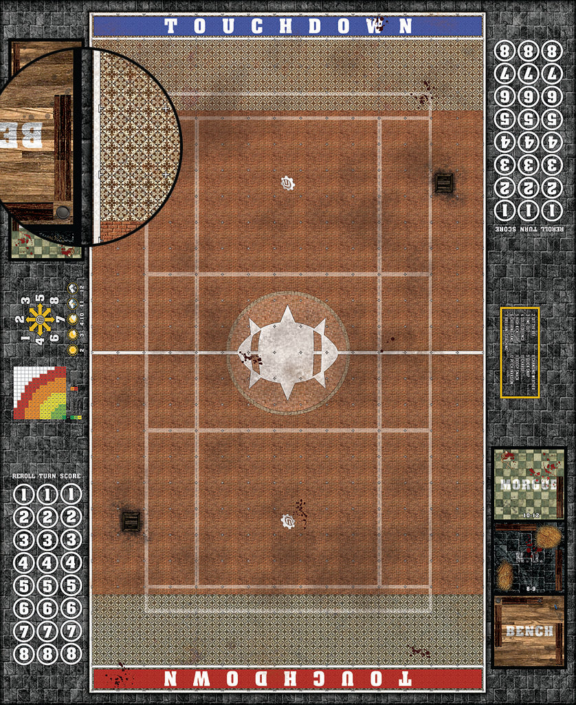 Custom Fantasy Football Play Mat / Dual Pitch 11s and 7s from Mats by Mars