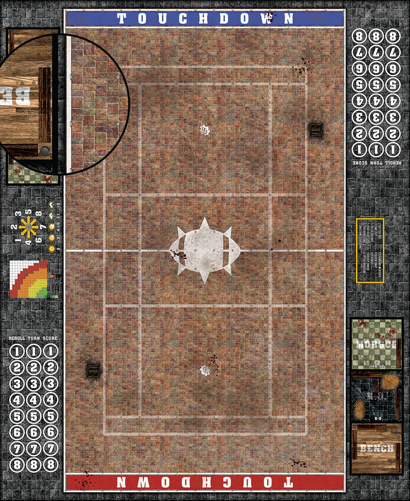 Custom Fantasy Football Play Mat / Dual Pitch 11s and 7s from Mats by Mars