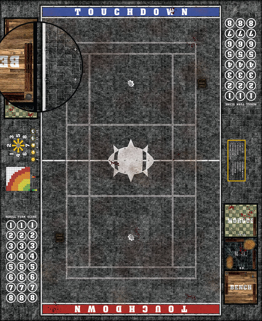 Mats by Mars: Grey Sett Stone Fantasy Football Play Mat / Pitch