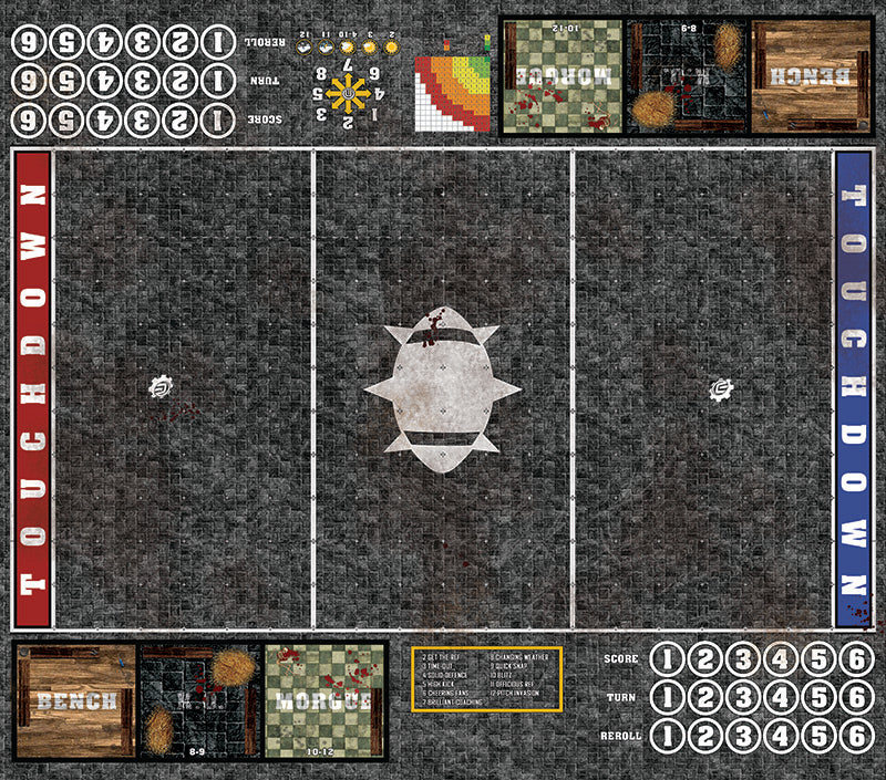 Mats by Mars:  Grey Sett Stone Fantasy Football Play Mat / Pitch