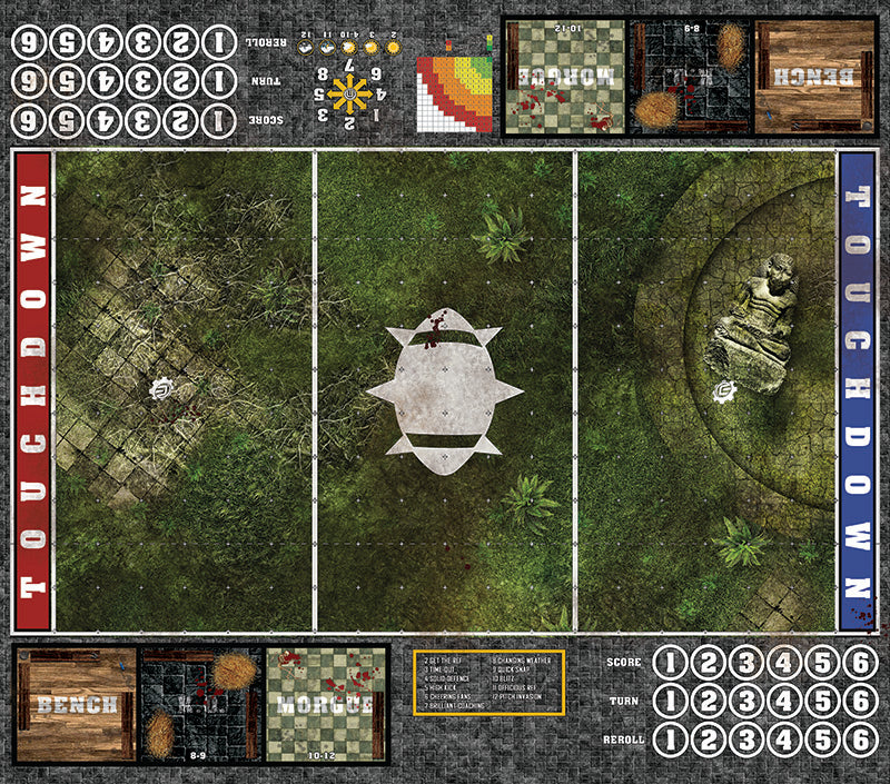 Mats by Mars: Forgotten Temple Basin Fantasy Football Play Mat / Pitch