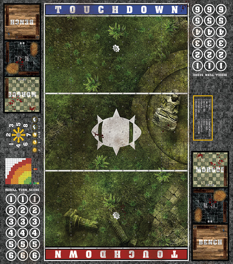 Mats by Mars: Forgotten Temple Basin Fantasy Football Play Mat / Pitch