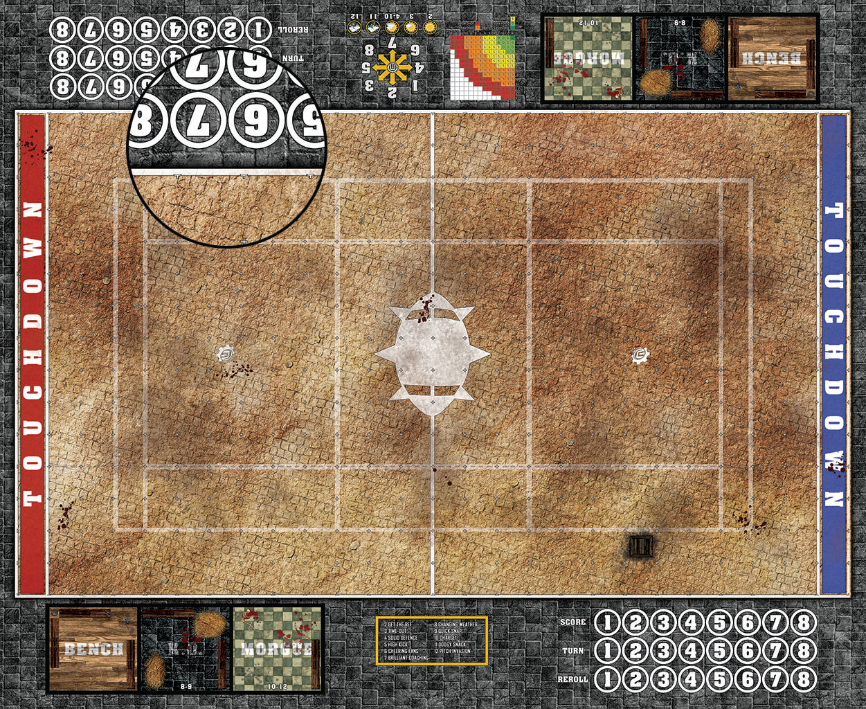 Mats by Mars: Sandy Cobbles Fantasy Football Play Mat / Pitch