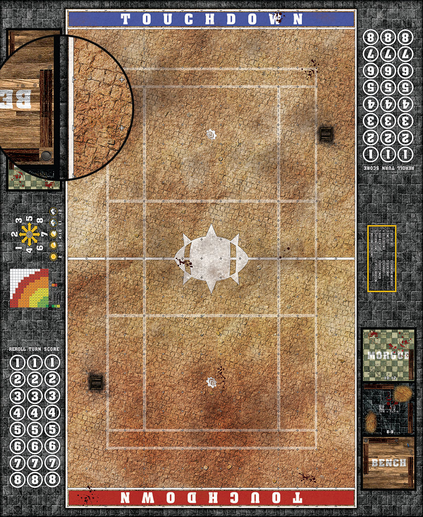 Mats by Mars: Sandy Cobbles Fantasy Football Play Mat / Pitch