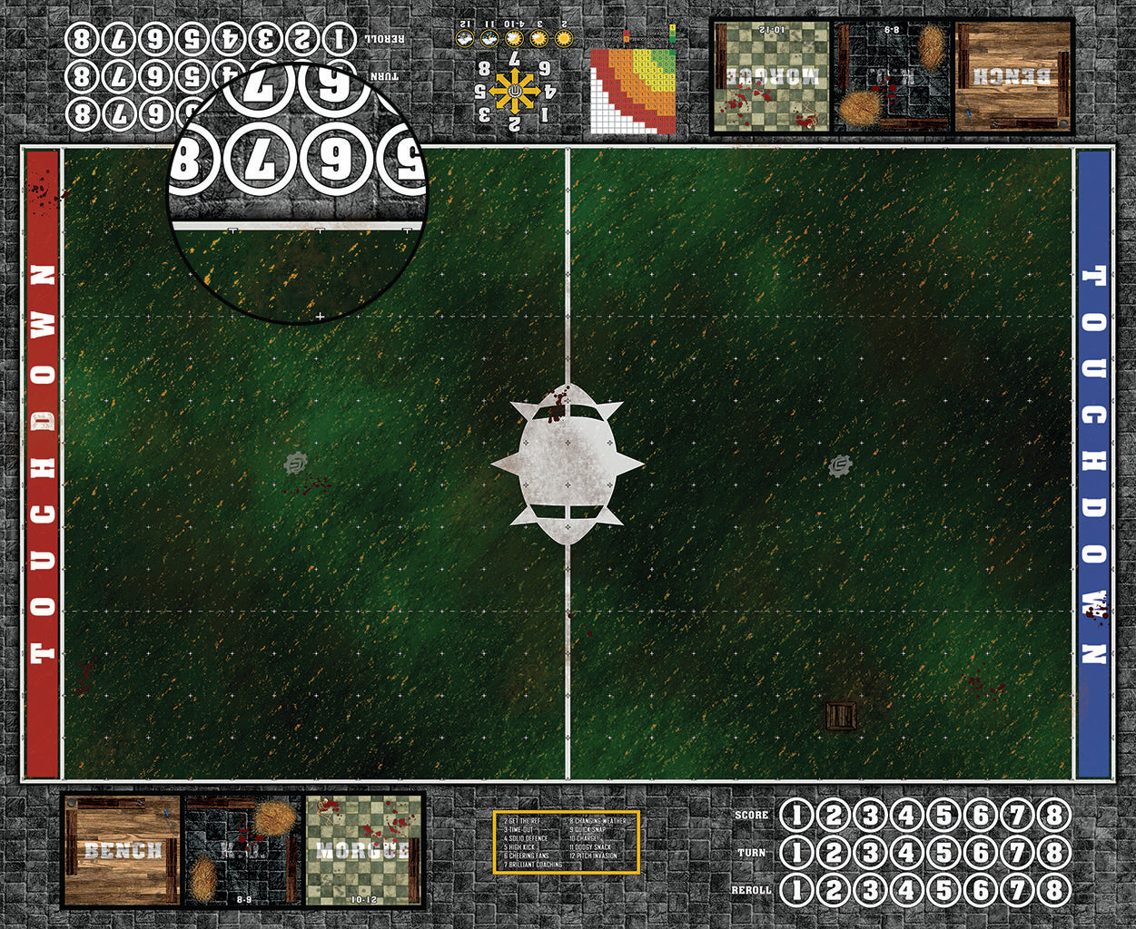 Custom Fantasy Football Play Mat / Pitch 11s