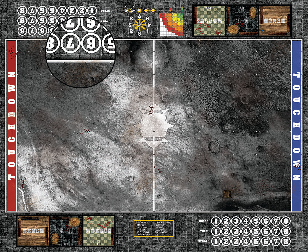 Mats by Mars: Moon Surface Fantasy Football Play Mat / Pitch