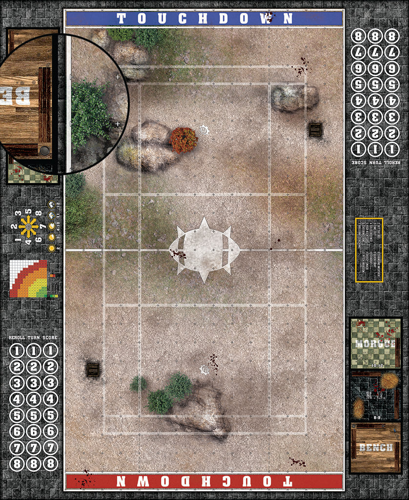 Custom Fantasy Football Play Mat / Dual Pitch 11s and 7s from Mats by Mars