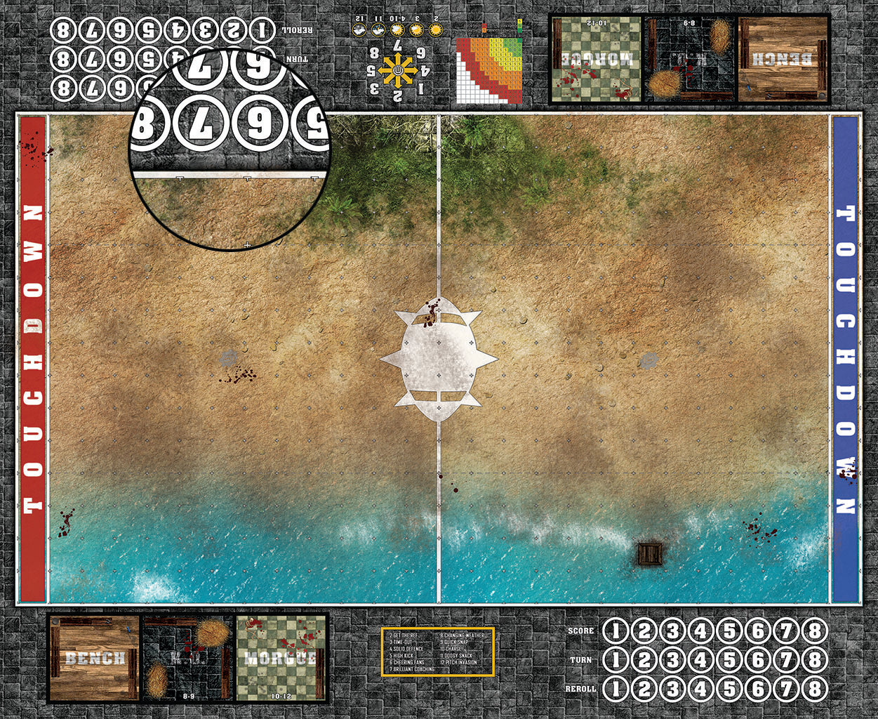 Custom Fantasy Football Play Mat / Pitch 11s