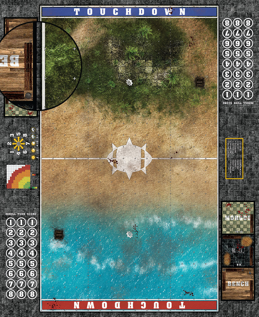 Mats by Mars: Jungle Treasure Fantasy Football Play Mat / Pitch