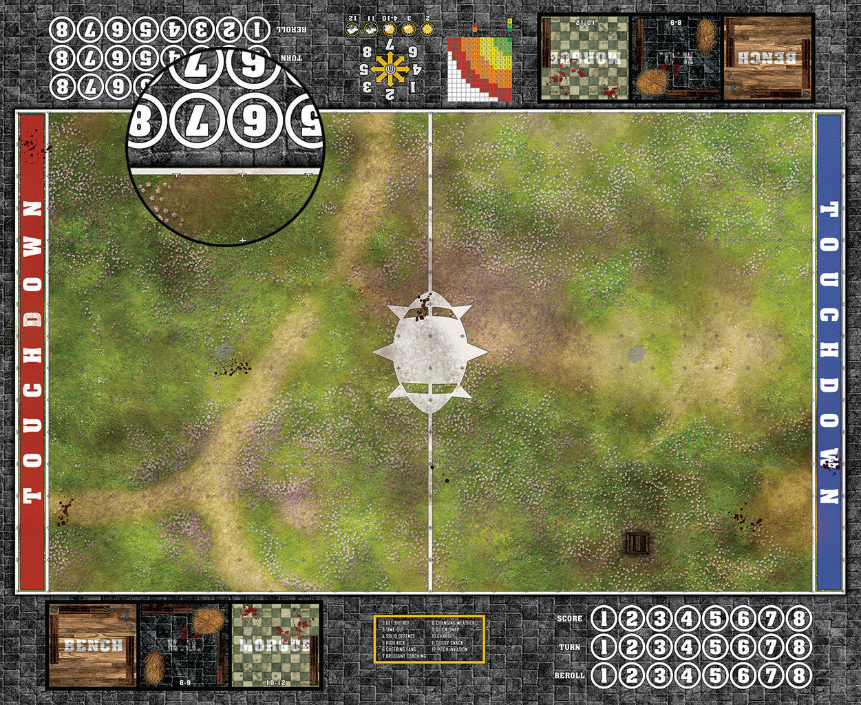 Mats by Mars: Cherry Blossom Crossroad Fantasy Football Play Mat / Pitch