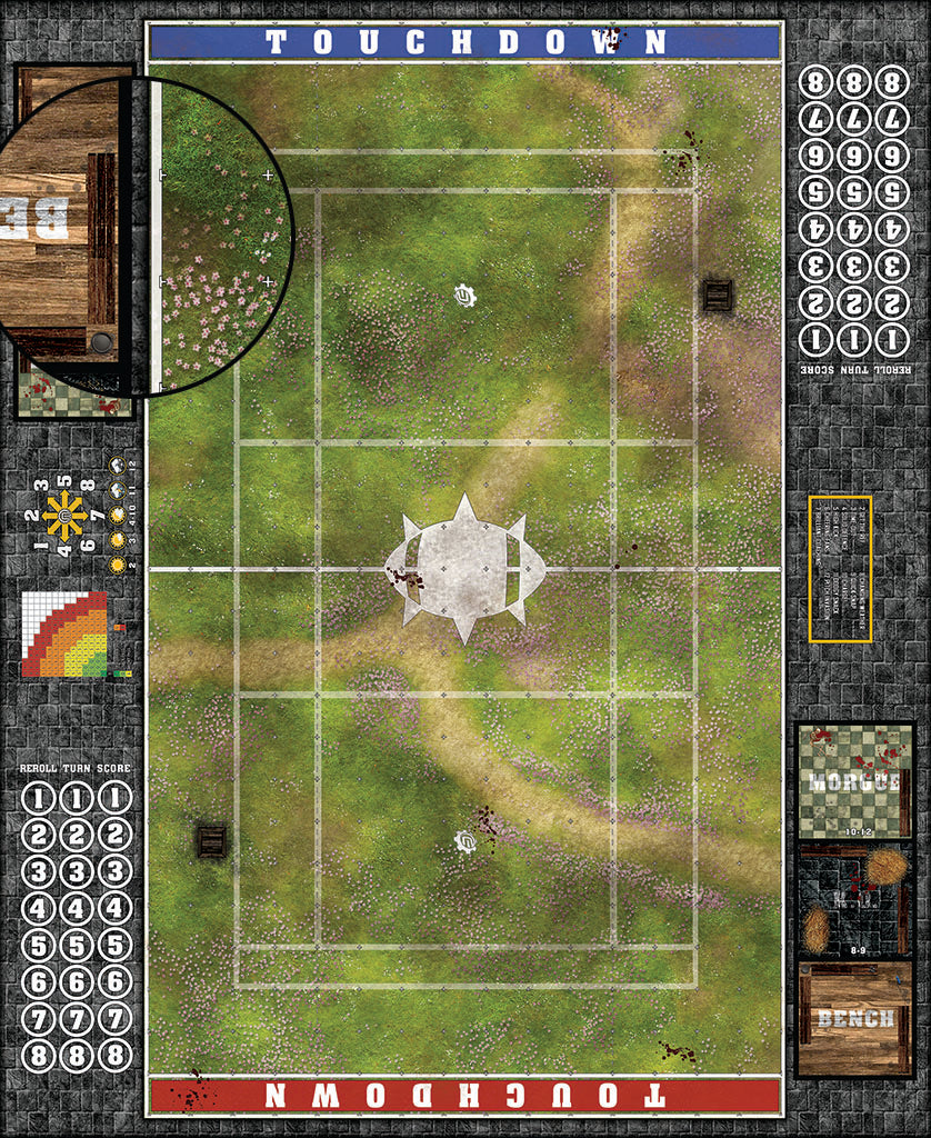 Mats by Mars: Cherry Blossom Crossroad Fantasy Football Play Mat / Pitch