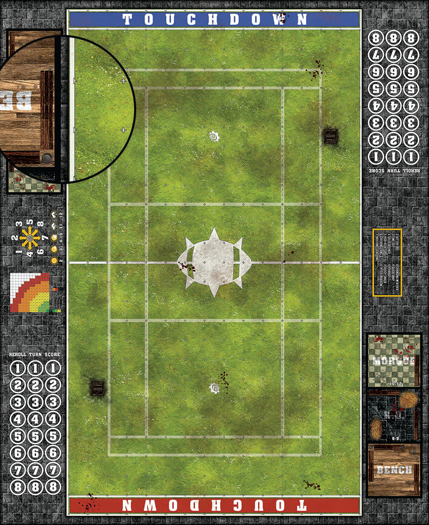 Mats by Mars: Flourishing Field Fantasy Football Play Mat / Pitch