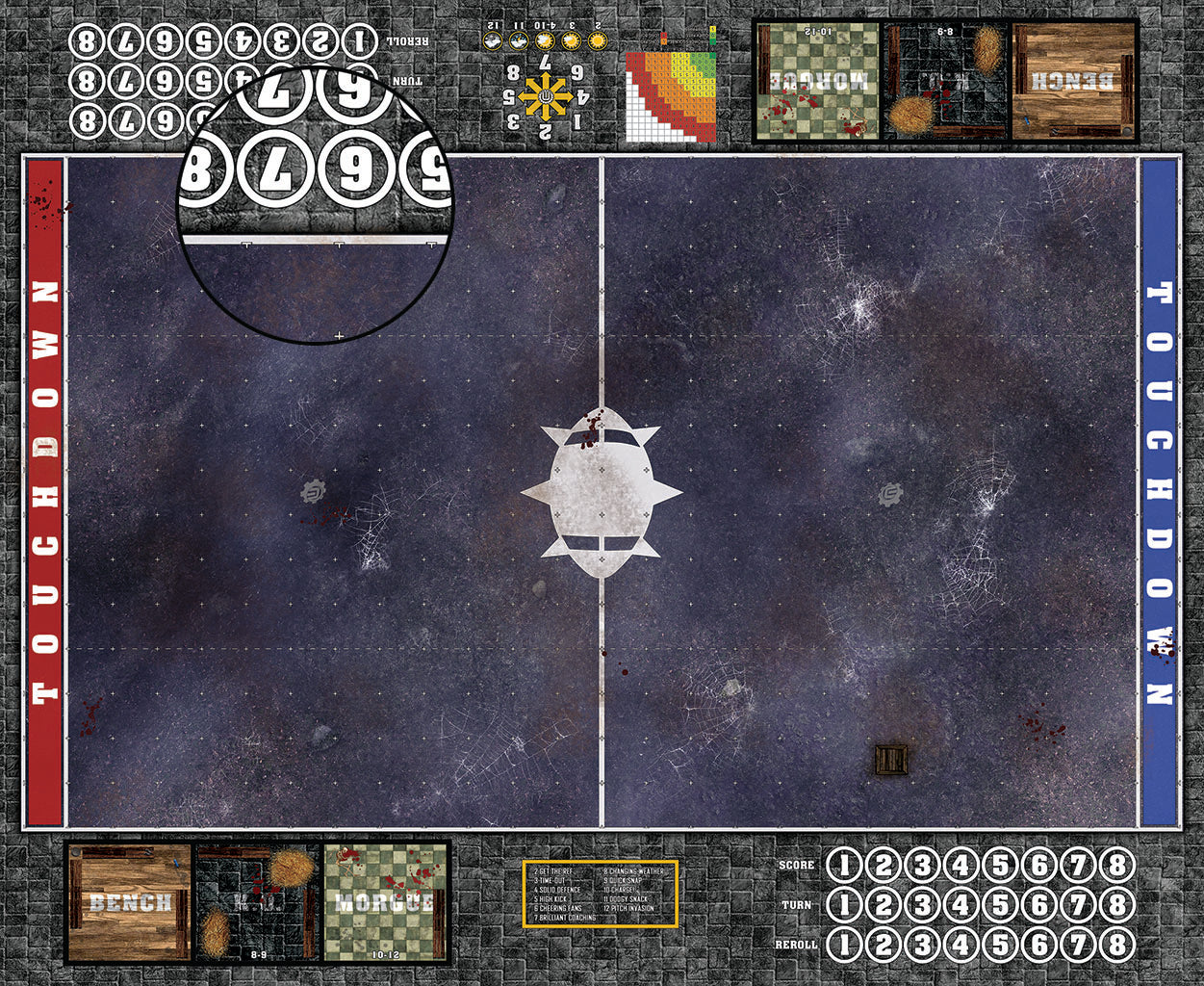 Mats by Mars: Moonlight Cobwebs Fantasy Football Play Mat / Pitch