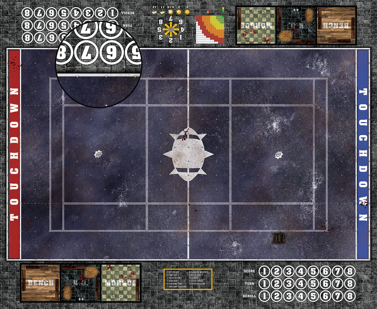 Mats by Mars: Moonlight Cobwebs Fantasy Football Play Mat / Pitch