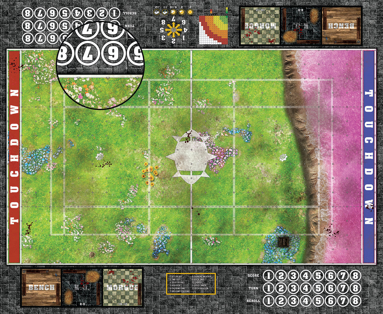 Mats by Mars: Faewild Shore Fantasy Football Play Mat / Pitch
