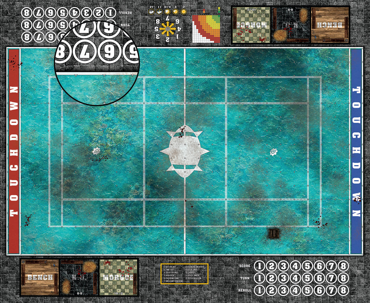 Mats by Mars: Coral Cove Fantasy Football Play Mat / Pitch