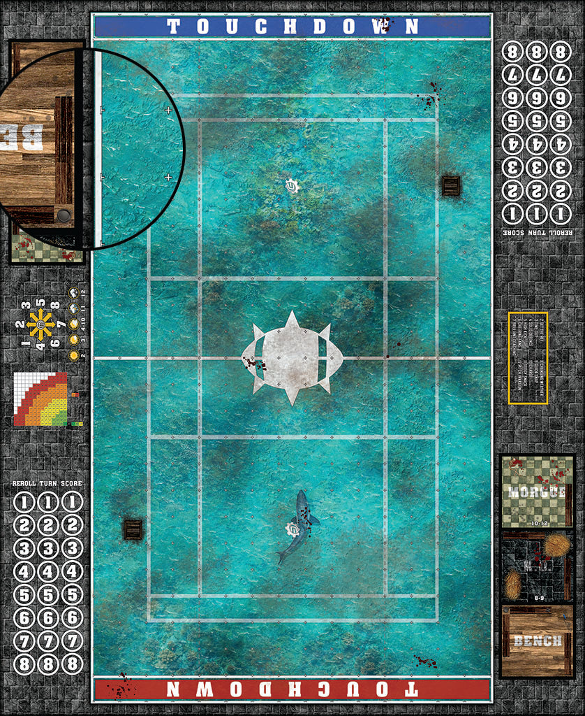 Custom Fantasy Football Play Mat / Dual Pitch 11s and 7s from Mats by Mars