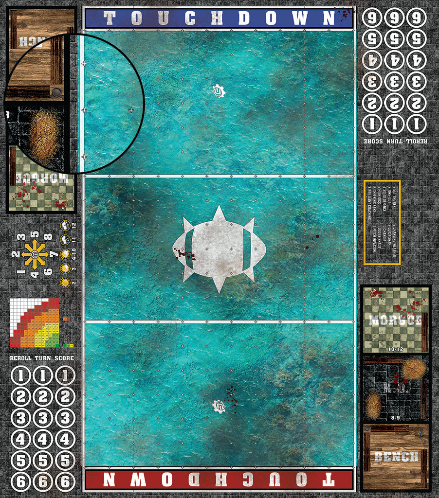 Mats by Mars: Coral Cove Fantasy Football Play Mat / Pitch