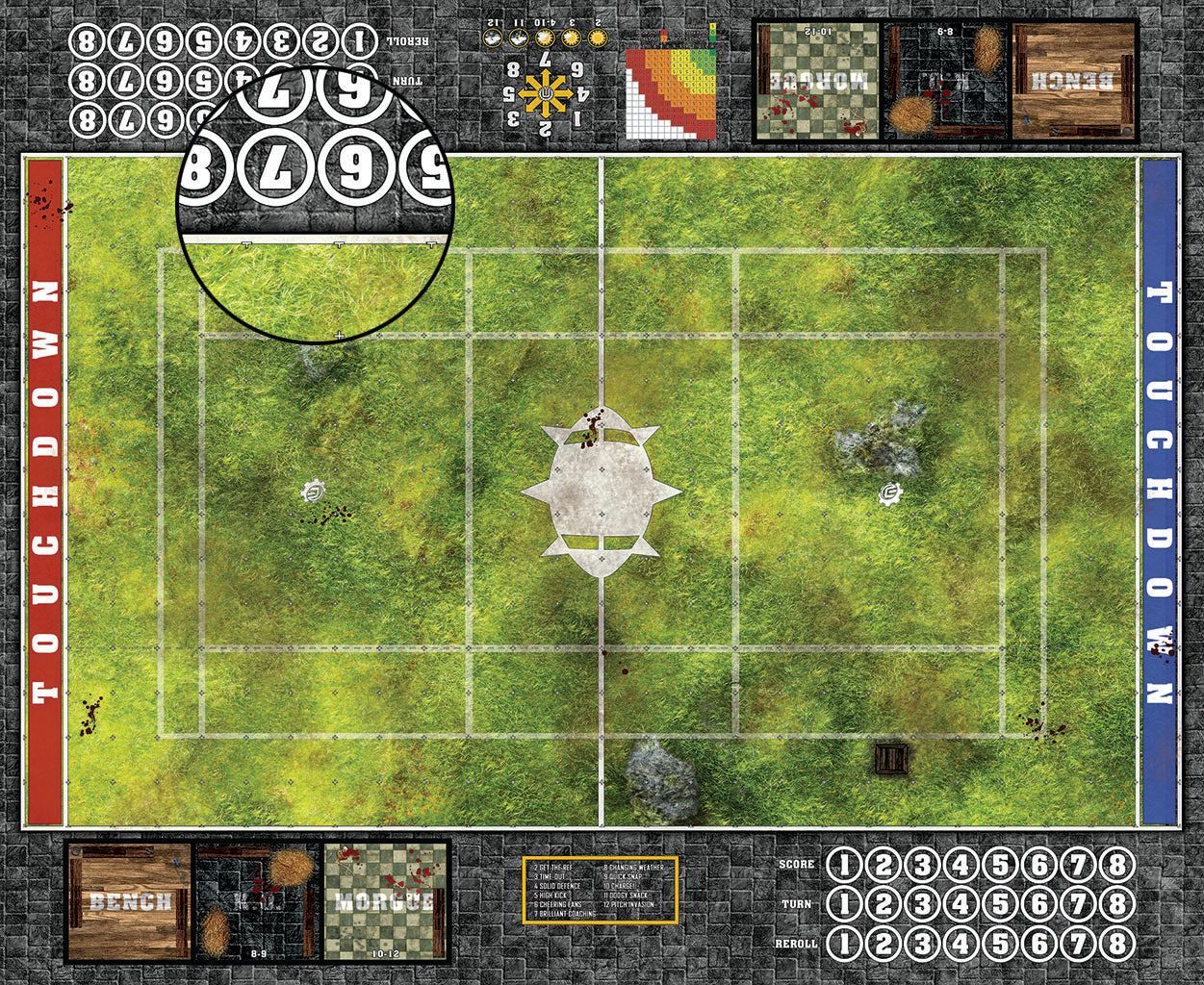 Mats by Mars: Stonehollow Hills Fantasy Football Play Mat / Pitch