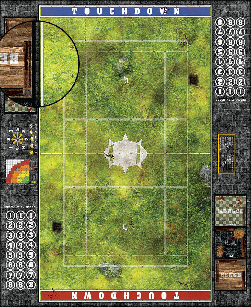 Custom Fantasy Football Play Mat / Dual Pitch 11s and 7s from Mats by Mars