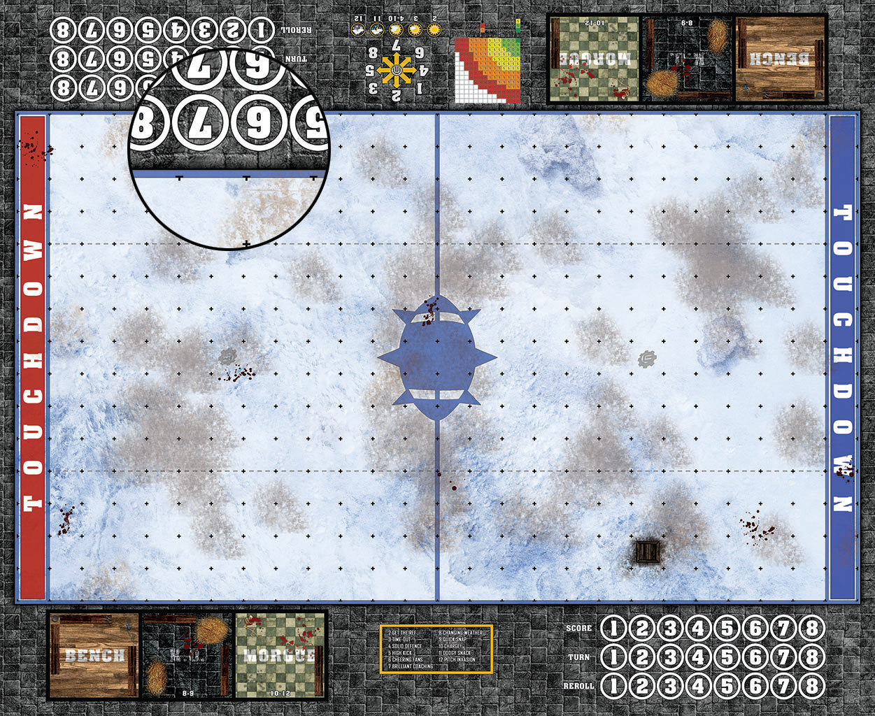 Mats by Mars: Glacial Pass Fantasy Football Play Mat / Pitch