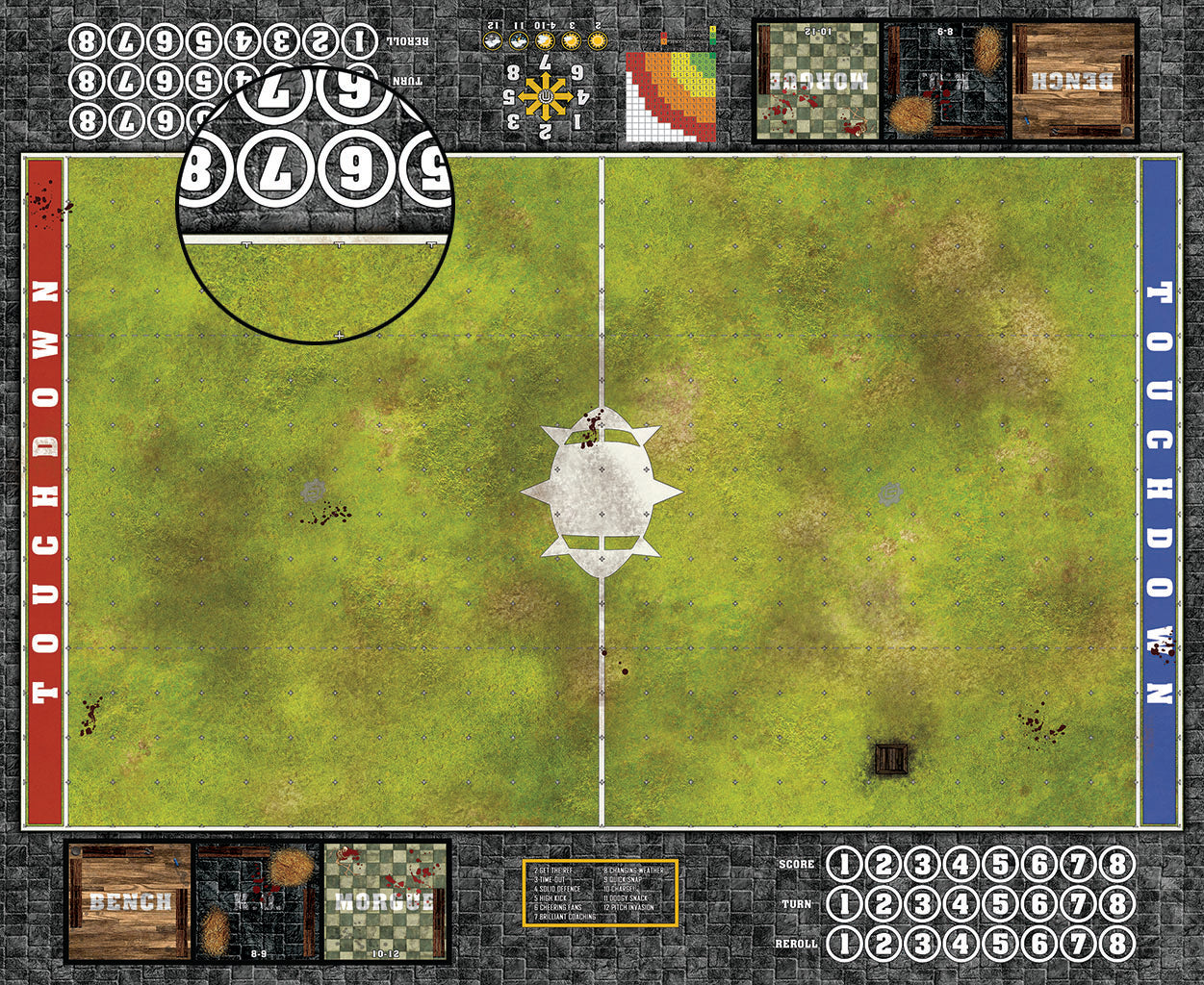 Mats by Mars: Peaceful Prairie Fantasy Football Play Mat / Pitch