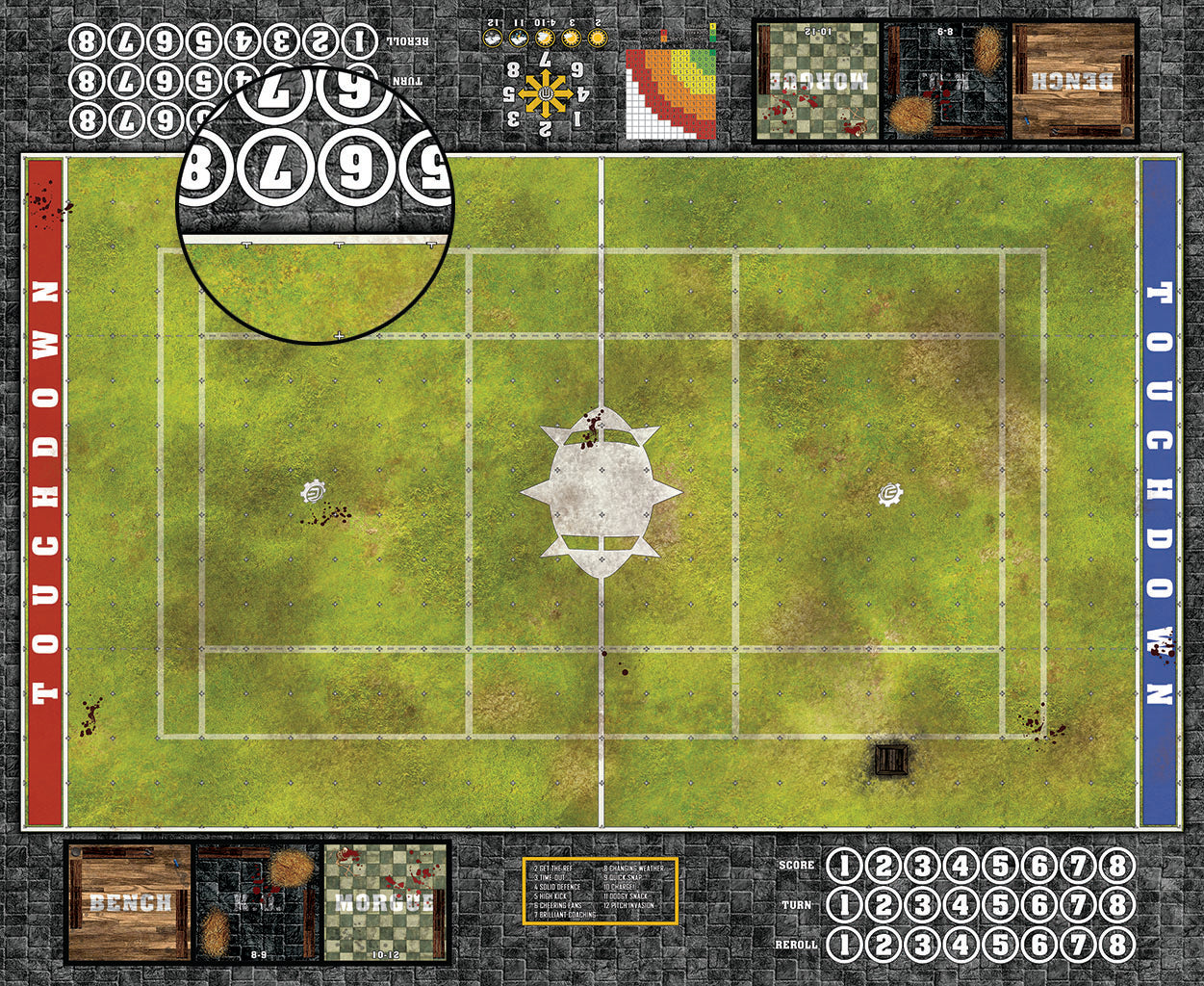 Custom Fantasy Football Play Mat / Dual Pitch 11s and 7s from Mats by Mars